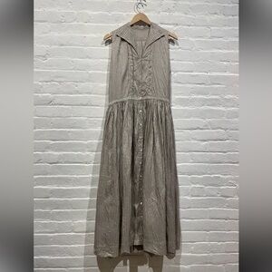 Christian Peau KCL 011 N/S OP Navy Stripe Dress